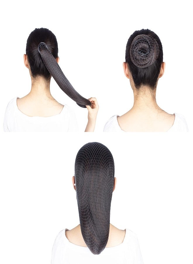 Askuang 10PCS Mesh Hairnets for Sleeping, Ballet, Food Service, and Wigs - 20" Invisible Elastic Edge, 50cm White - Image 2